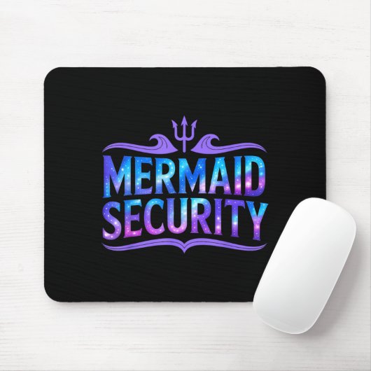 Mermaid Security Funny Dad Father Daughter Birthda Muismat (Met muis)