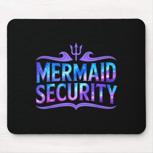 Mermaid Security Funny Dad Father Daughter Birthda Muismat (Voorkant)