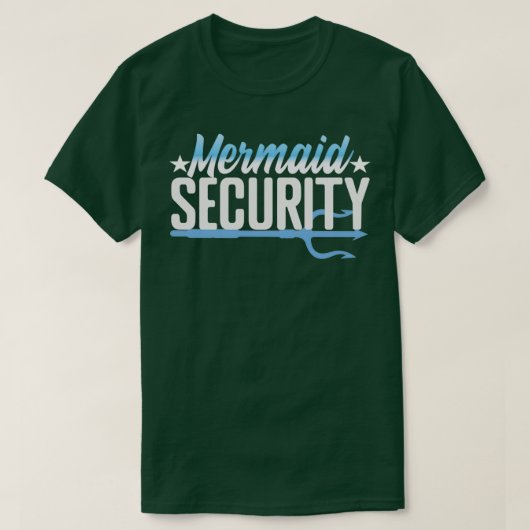 Mermaid Security Funny Mermaid Lover T-shirt (Design voorkant)