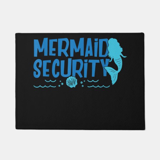 Mermaid Security - Funny Swimming Gift Deurmat (Voorkant)