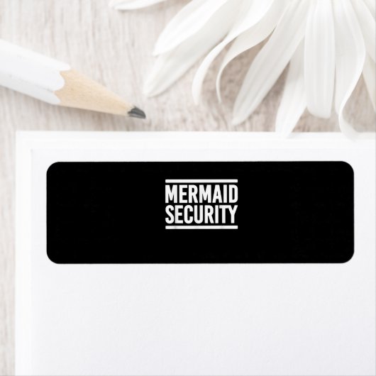 Mermaid Security Funny Swimming Lessen Etiket (Insitu)