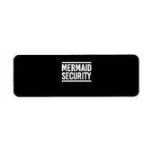 Mermaid Security Funny Swimming Lessen Etiket (Voorkant)