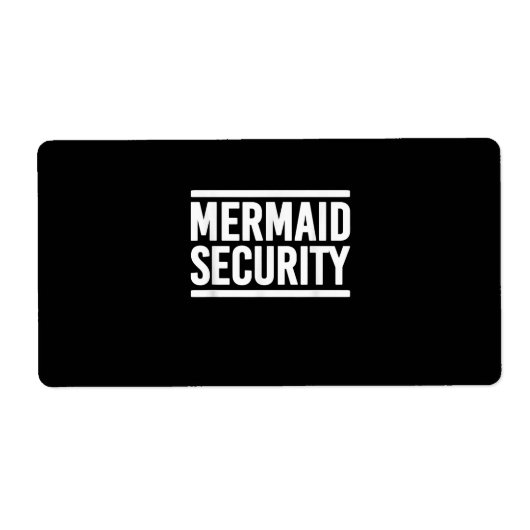 Mermaid Security Funny Swimming Lessen Etiket (Voorkant)