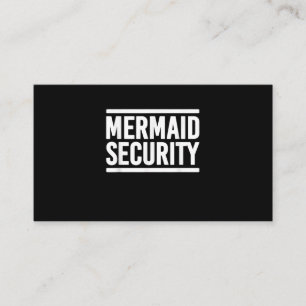 Mermaid Security Funny Swimming Lessen Visitekaartje