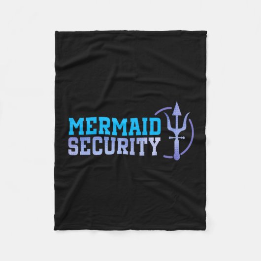 Mermaid Security Halloween Costume Dad Men Boy  Fleece Deken (Voorkant)