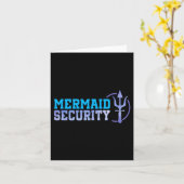 Mermaid Security Halloween Costume Dad Men Boy  Kaart (Gele Bloem)