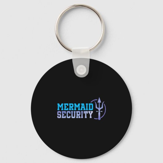 Mermaid Security Halloween Costume Dad Men Boy  Sleutelhanger (Voorkant)
