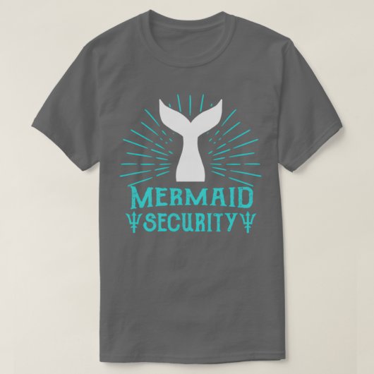 mermaid security lifeguard zwemleraar merman t-shirt (Design voorkant)
