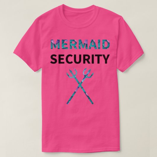 Mermaid Security Mermaid Birthday Partij 2 T-shirt (Design voorkant)