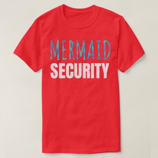Mermaid Security Party T-shirt (Design voorkant)