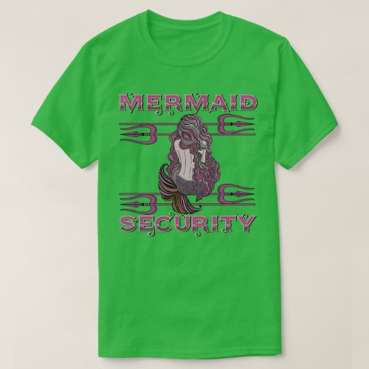 Mermaid Security pinks and purples T-shirt (Design voorkant)