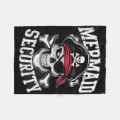 Mermaid Security Pirate Dad Brother Halloween  Fleece Deken (Voorkant (Horizontaal))