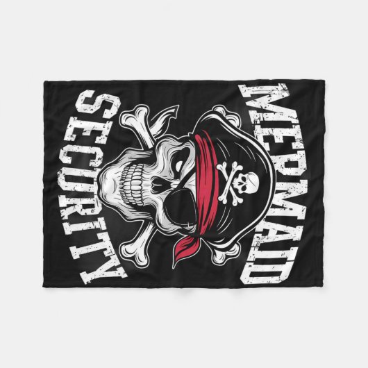 Mermaid Security Pirate Dad Brother Halloween  Fleece Deken (Voorkant (Horizontaal))