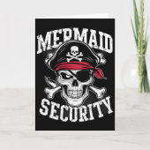 Mermaid Security Pirate Dad Brother Halloween  Kaart (Voorkant)