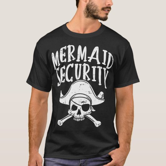 Mermaid Security Pirate Matching Family Party T-shirt (Voorkant)