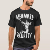 Mermaid Security Poseidon Guard Birthday Pool T-shirt (Voorkant)