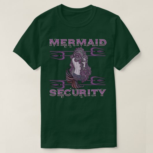 Mermaid Security purple T-shirt (Design voorkant)