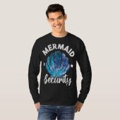 Mermaid Security Seashell Mermaid Squad Birthday P T-shirt (Voorkant volledig)