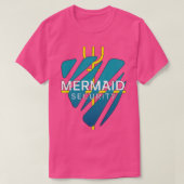 Mermaid Security Shield met Trident Cross T-shirt (Design voorkant)