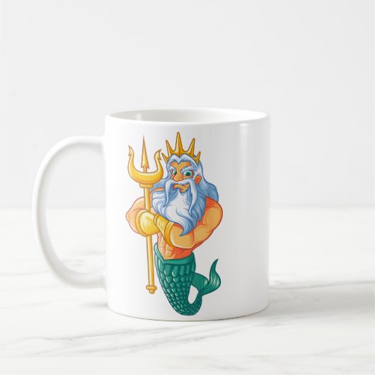 Mermaid Security Shirt _ Funny Merman Swimming Gif Koffiemok (Links)
