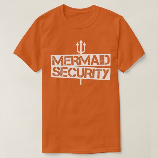 Mermaid Security Shirt Mannen Boys Swim Team Gift  (Design voorkant)