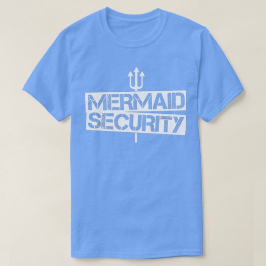 Mermaid Security Shirt Mannen Boys Swim Team Gift  (Design voorkant)