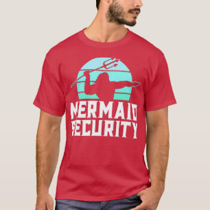Mermaid Security Shirt Mannen Boys Swimmer Dad Mer