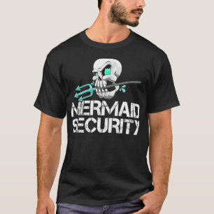 Mermaid Security Shirt Mannen Pirate Skull Swim Te