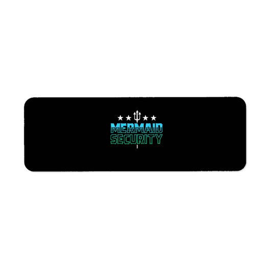 Mermaid Security Swim Team Gift Swimmer zwemmen Etiket (Voorkant)
