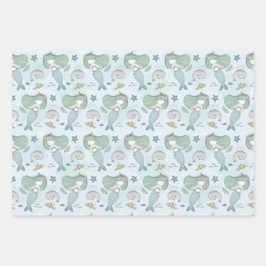 Mermaid Selection Three Wrapping Paper (Voorkant 3)