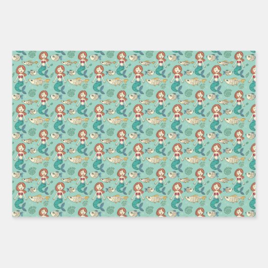 Mermaid Selection Two Wrapping Paper (Voorkant)