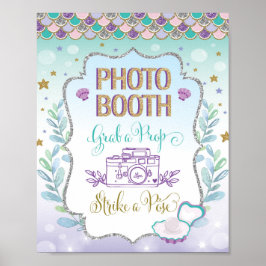 Mermaid Selfie-station Foto Booth Prop Decor Sign. Poster