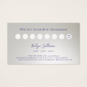 Mermaid sequin faux foil loyalty visitekaartje (Achterkant)