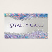 Mermaid sequin faux foil loyalty visitekaartje (Voorkant)