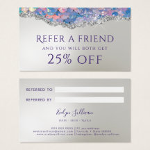 Mermaid sequin faux foil verwijzingskaart