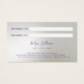 Mermaid sequin faux foil verwijzingskaart visitekaartje (Achterkant)