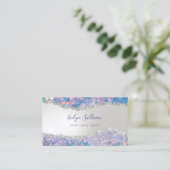 Mermaid sequin faux foil visitekaartje (Staand voorkant)