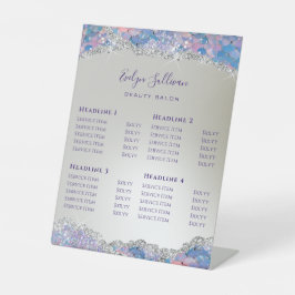Mermaid Sequin Price List Pedestal Sign Reclamebord Met Voetstuk