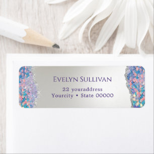 Mermaid Sequin Return Address Label