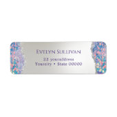 Mermaid Sequin Return Address Label (Voorkant)