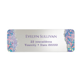 Mermaid Sequin Return Address Label
