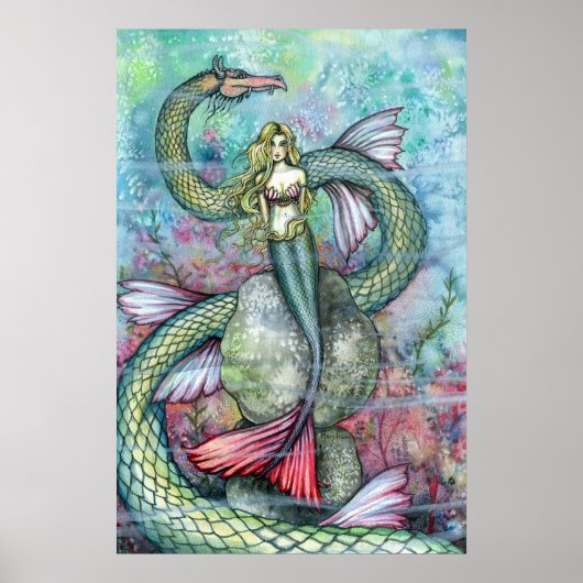Mermaid Serpent Poster Afdrukken Molly Harrison (Voorkant)