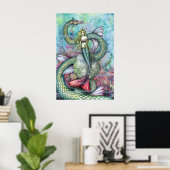 Mermaid Serpent Poster Afdrukken Molly Harrison (Thuiskantoor)