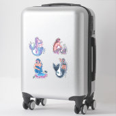 Mermaid set van 4 stickers door Renee Lavoie (Koffer)