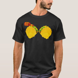 Mermaid Shell Taco Bra Spicy Chili Sauce T-shirt