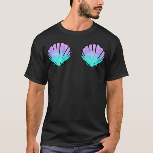 Mermaid Shell Women Top Zee Shell Bra T-shirt Birt (Voorkant)