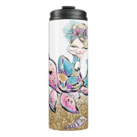*~* Mermaid Shells Monogram Glitter Zee Turtle