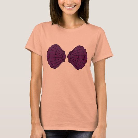 Mermaid Shells Paars T-shirt (Voorkant)