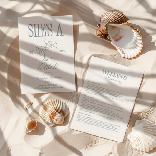 Mermaid Shes a Catch Celebration Kaart