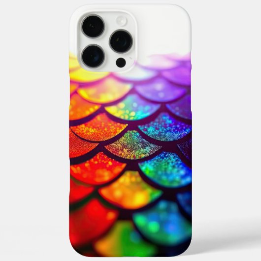 Mermaid Shimmer Iridescent Scales Rainbow Dragon Case-Mate iPhone Case (Achterkant)